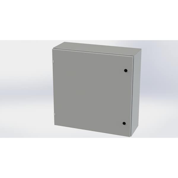 1/4 Turn Latch Electrical Enclosures, 30 in H, 10 in D, 30 in W, NEMA 3R, 4, 12, 13, Carbon Steel